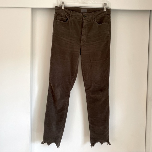 NEW High Waisted‎ Looker Ankle Chew, Gray Corduroy, Sz 28